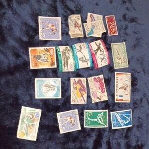 Vintage Olympic Stamp Collection